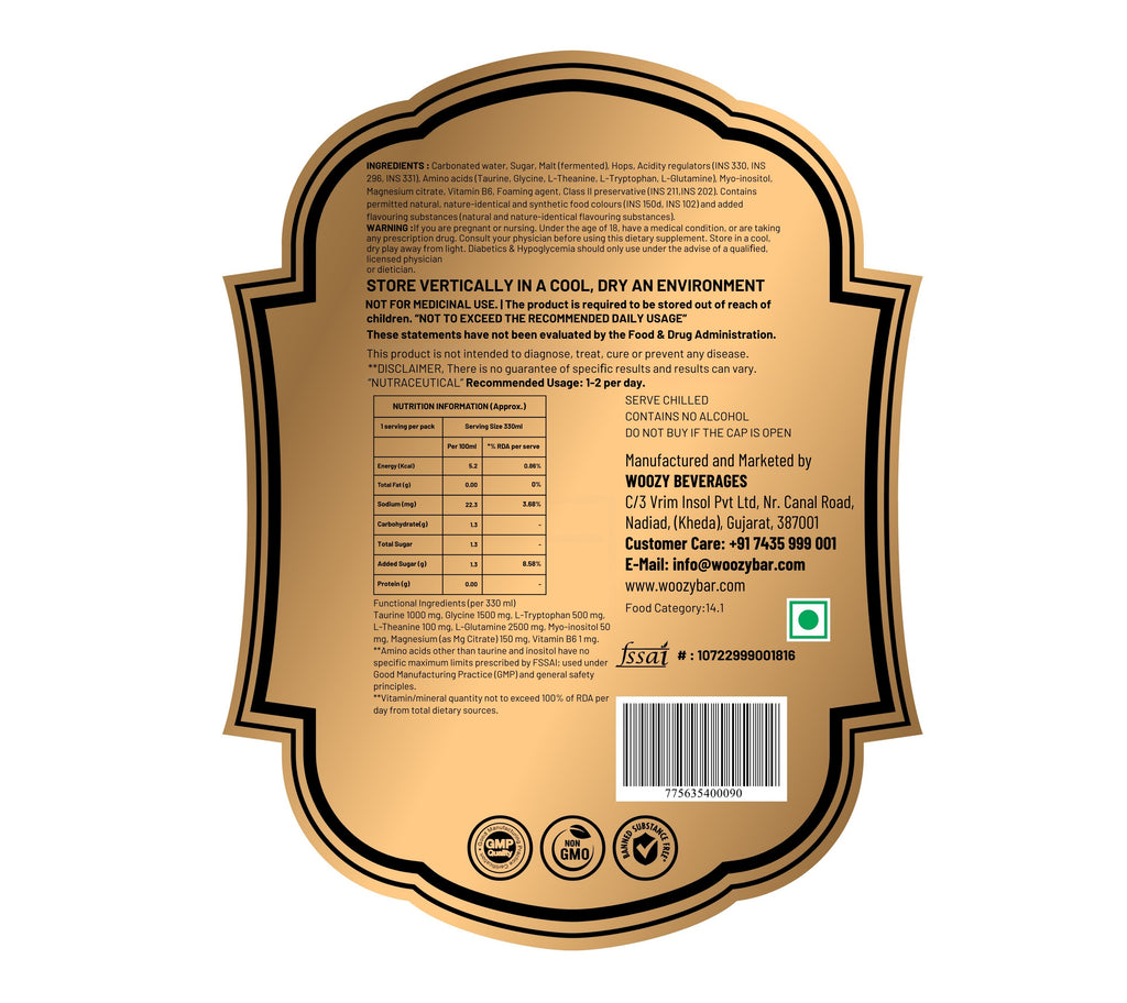 Woozybar Magic Beer – India’s Best Non Alcoholic Beer (Lager Buzz, 0% Alcohol)