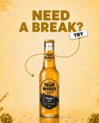 Woozybar Magic Beer, 0% Alcohol, Real Beer Taste & Buzz Feeling Glass Bottle (2 x 330 ml)