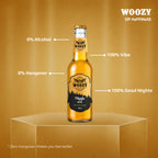 Woozybar Magic Beer, 0% Alcohol, Real Beer Taste & Buzz Feeling Glass Bottle (2 x 330 ml)