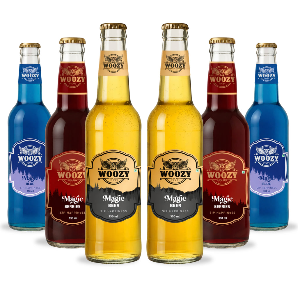 Woozybar India’s Ultimate Non Alcoholic Beer Variety Pack – 0% Alcohol, 100% Feel