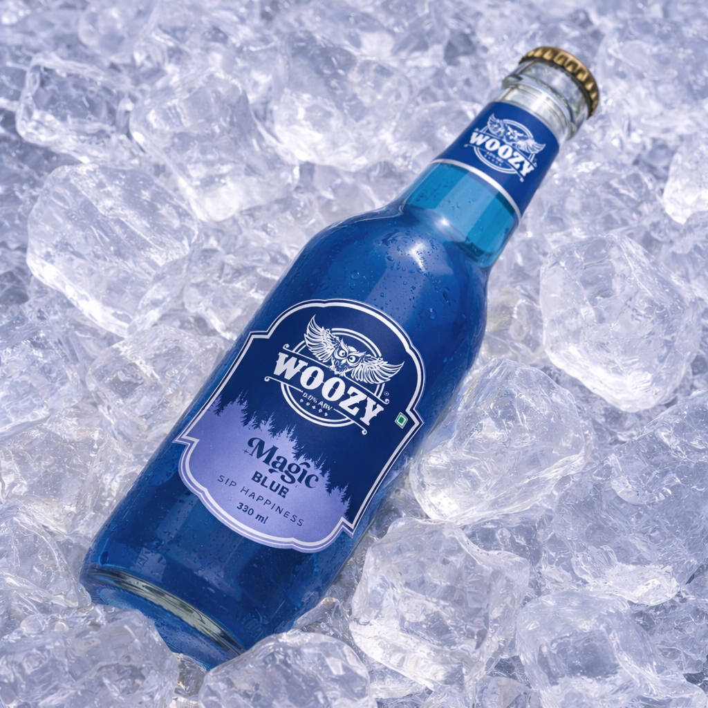 Woozybar Magic Blue – India’s Best Non Alcoholic Beer (Blueberry Vanilla Buzz)